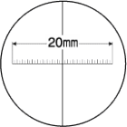 ルーペ 拡大鏡 虫眼鏡 スケールルーペ ガラススケール P-100N 0.1mm 日本製 クリアー光学