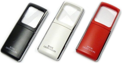 LEDライト付ルーペ・虫眼鏡・拡大鏡・天眼鏡3倍40x35mmCD-246Nクリアー光学
